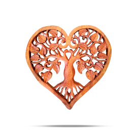 Heart Decorative Wooden Tree of Life Panel 30cm