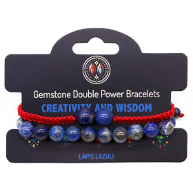 Gemstone Double Power Bracelets- Sodalite