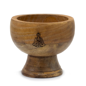 Lrg Ritual Bowl Incense Cone Holder 11x10 cm - Buddha