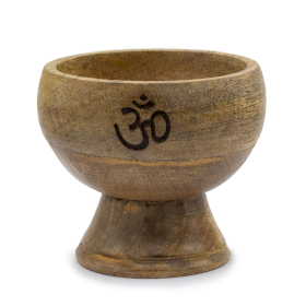 Lrg Ritual Bowl Incense Cone Holder 11x10 cm - Om