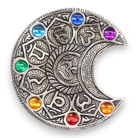 Seven Chakra Moon Incense Holder 11.5cm