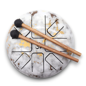 Med Steel Tongue Happy Drums  Marble - 17x13cm