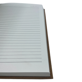 Black Tan Daily Note Book - 100 Lined Pages - 20x15cm