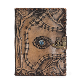 Brown Tan Book - Evil Eye Decor - 160 Deckle Edges Pages - 20x15cm