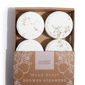 Zen Shower Steamers - Therapy Wellness Quartet - Mood Boost (White)