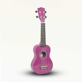 Artisan Made Ukulele - Bright Pink Finish (4 String)