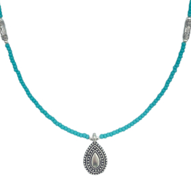 Nepalese Extra Fine Gem Necklace - Turquoise & Teardrop