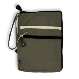 Canvas Tablet Pouch - Olive - 21x29cm