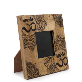 Small Mango Wood Picture Framel (for 10x15cm) 20x20x2cm - Mandala - Black