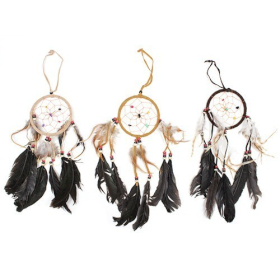 Bali Dreamcatcher- Medium Round - Cream/Coffee/Choc