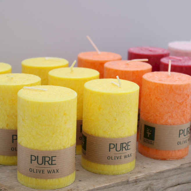 Pure Olive Wax Candles