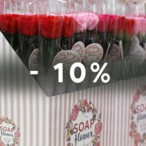 Ready to Retail Soap Flowers products 10% off