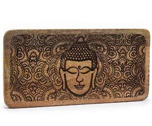 Handcrafted Wooden Boxes & Trays - Buddha & Hamsa Collection